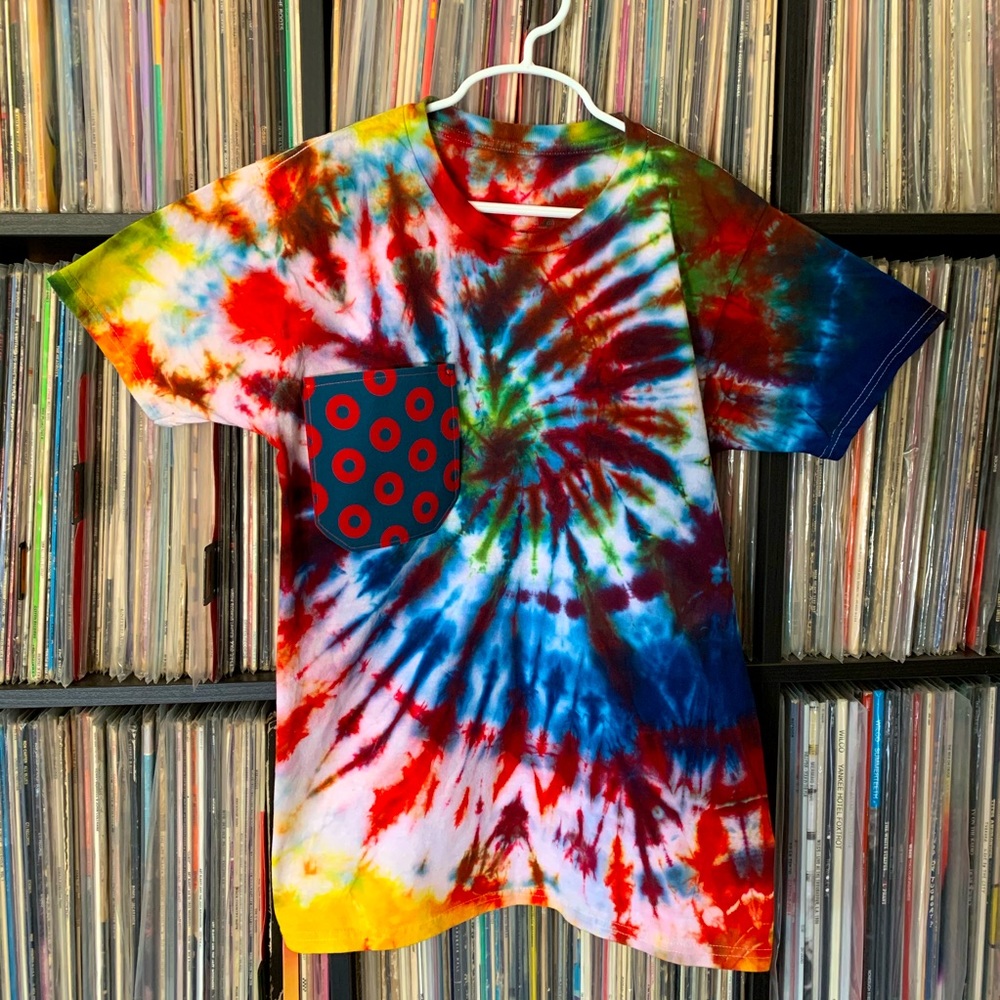 phish tie dye kids fishman donuts pocket ⭕️🌈⭕️